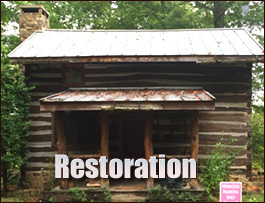 Historic Log Cabin Restoration  Morganton, North Carolina